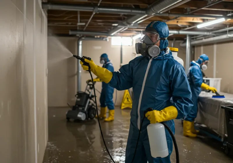 Basement Sanitization and Antimicrobial Treatment process in Jefferson, NH