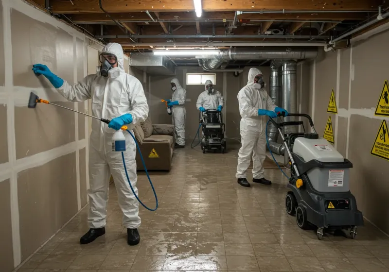 Basement Moisture Removal and Structural Drying process in Jefferson, NH